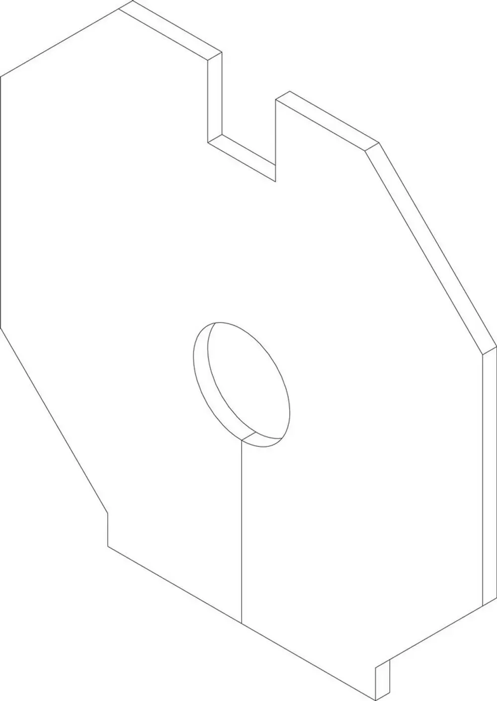BOSCH Wärmeschutzrückwand in einer geometrischen Form mit einer kreisförmigen Öffnung, gefertigt aus einem stabilen Material, zur Verwendung in Heizsystemen.